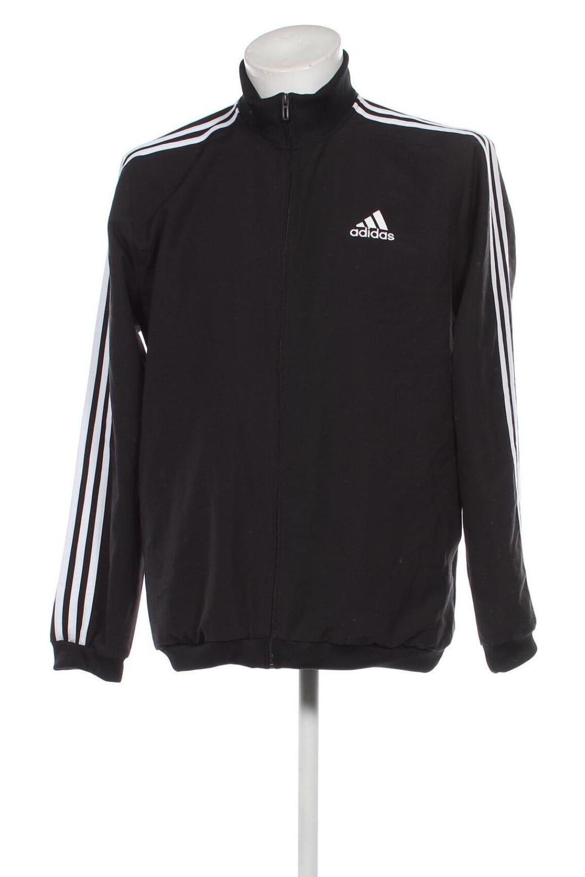 Мъжко спортно горнище Adidas, Размер M, Цвят Черен, Цена 48,00 лв.
