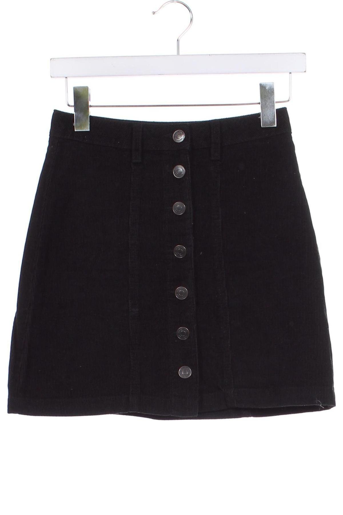 Fustă Stradivarius, Mărime XS, Culoare Negru, Preț 29,99 Lei