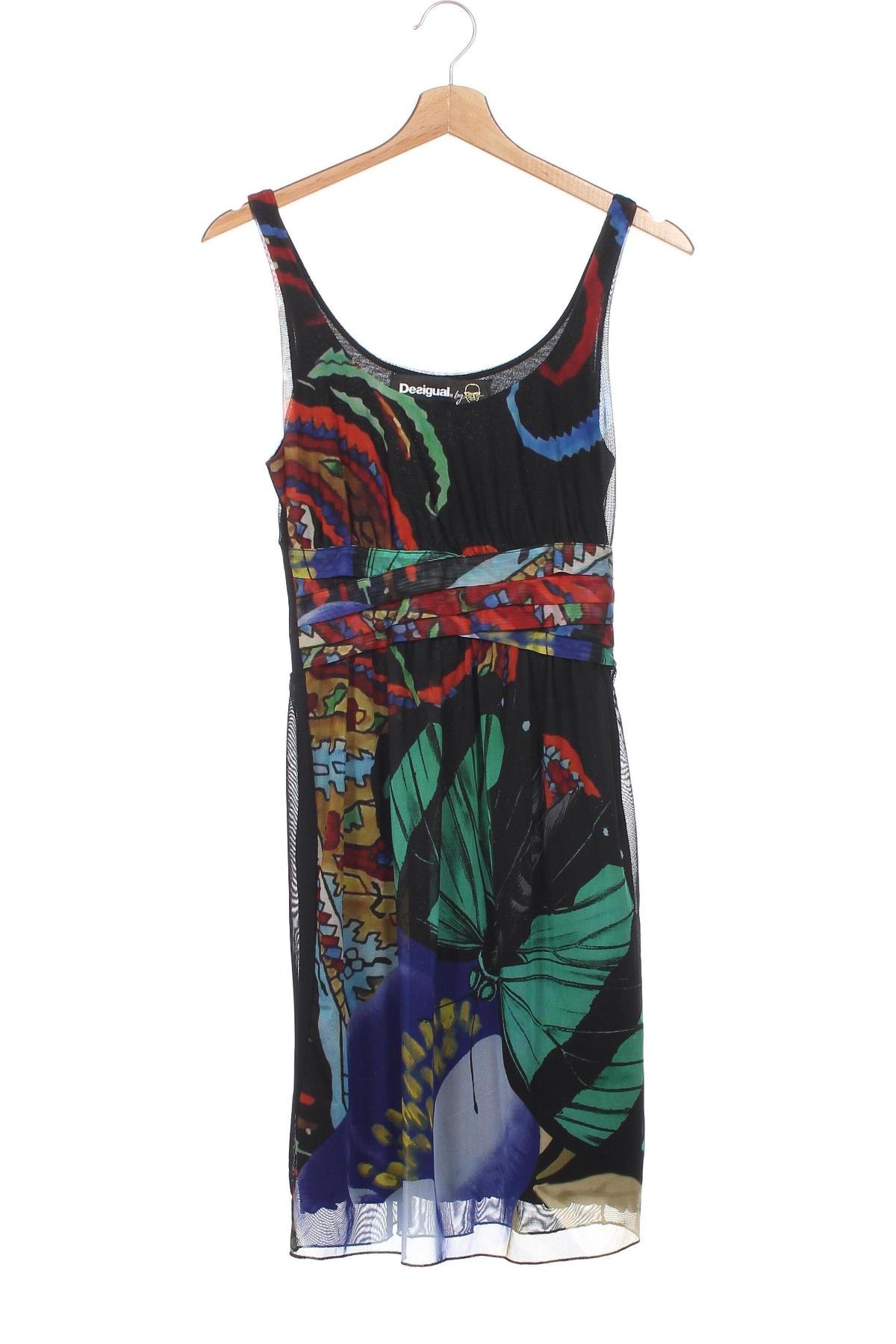 Kleid Desigual by Christian Lacroix, Größe XS, Farbe Mehrfarbig, Preis € 15,39