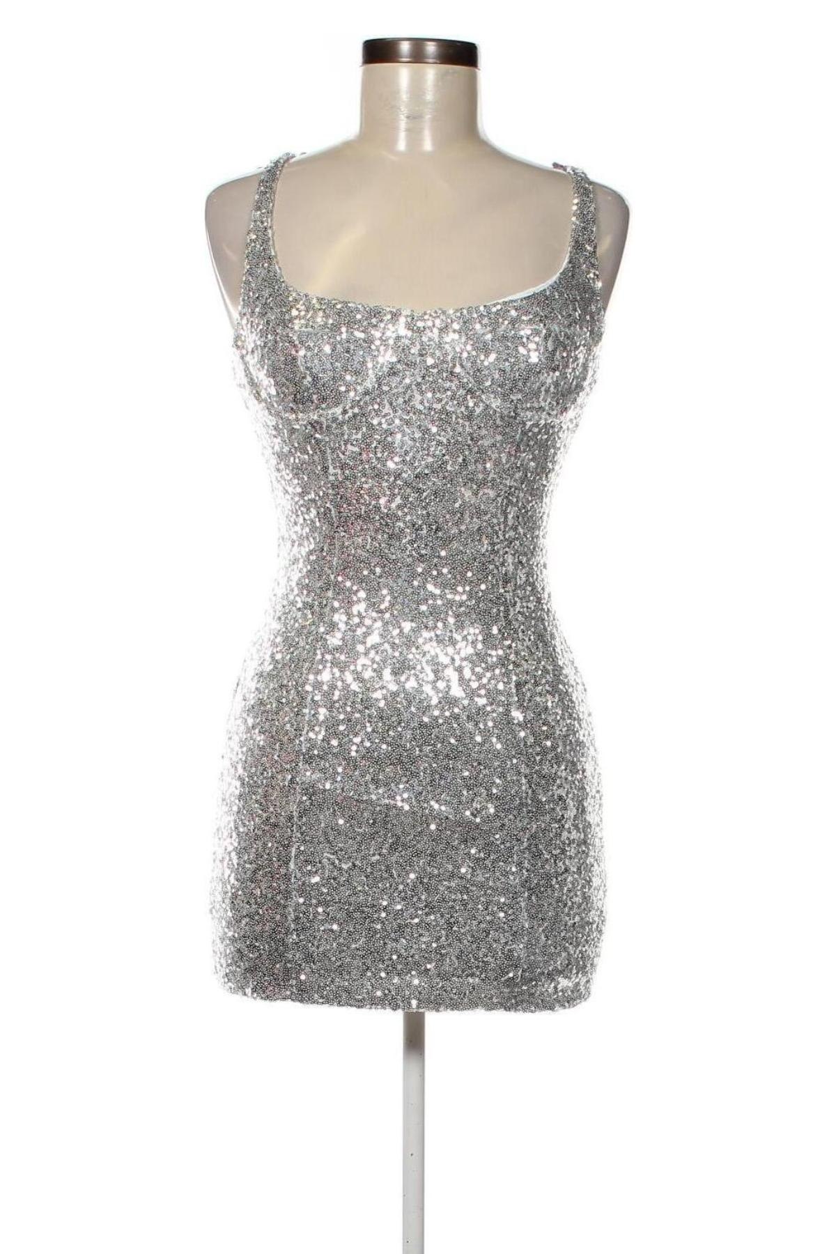 Φόρεμα Glamour, Μέγεθος S, Χρώμα Ασημί, Τιμή 26,37 €