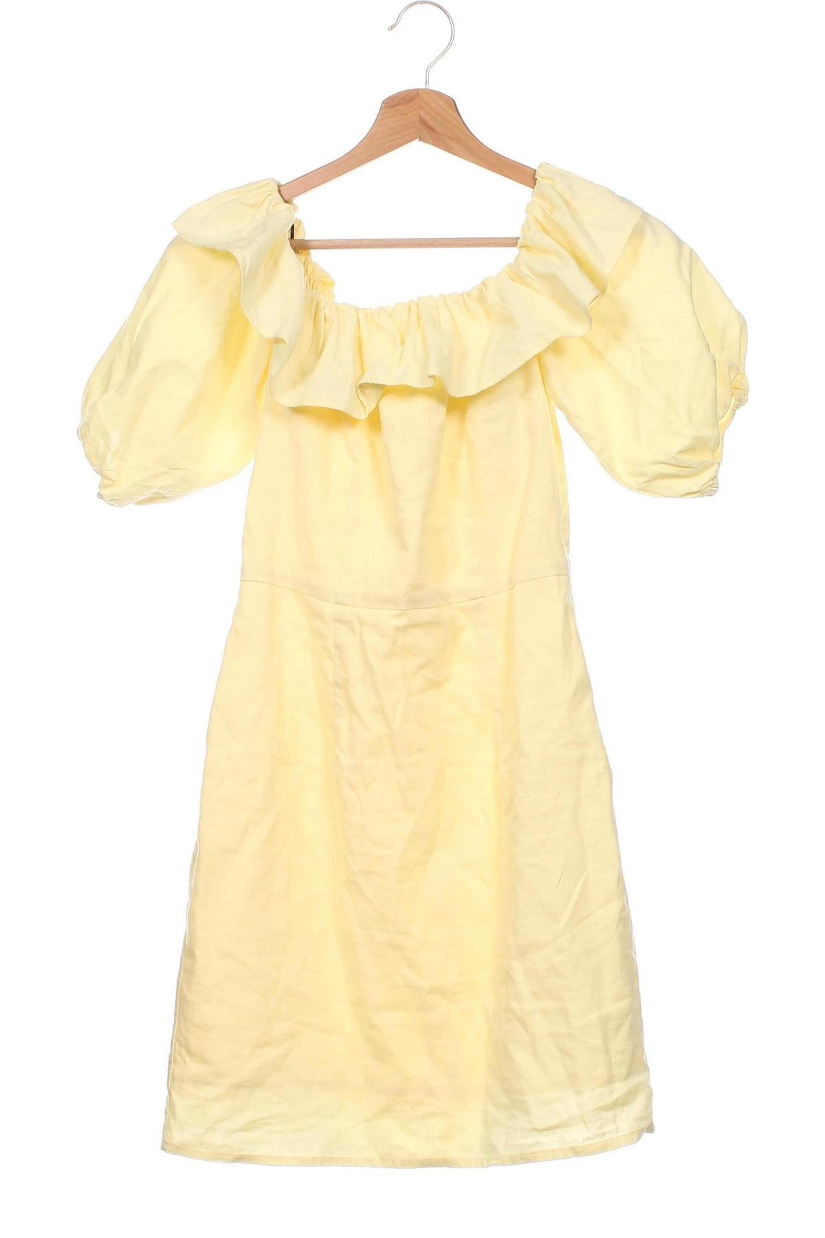 Kleid H&M, Größe XS, Farbe Gelb, Preis 8,90 €