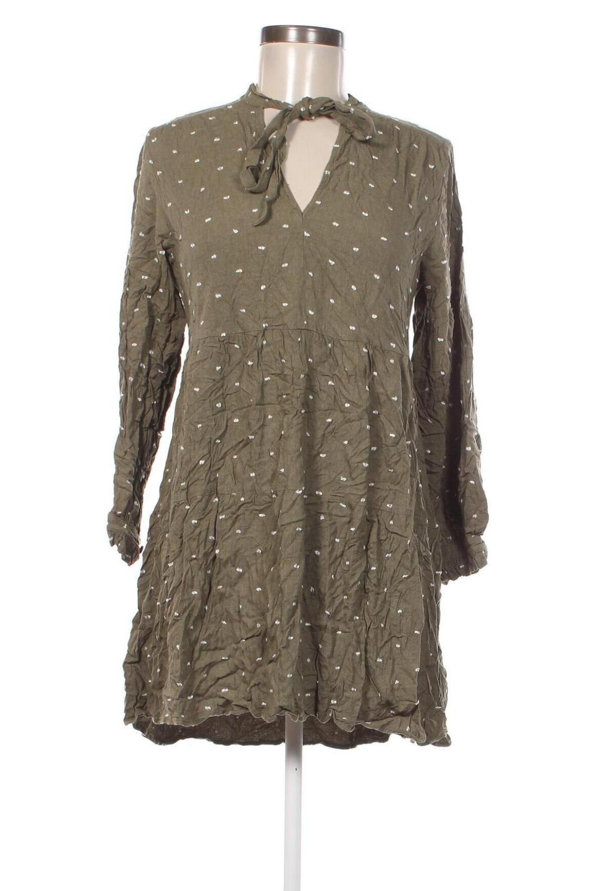 Kleid Zara, Größe XS, Farbe Grün, Preis € 6,58