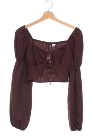 Дамска блуза H&M Divided, Размер XS, Цвят Кафяв, Цена 19,99 лв.
