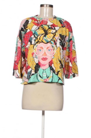 Дамска блуза Zara, Размер M, Цвят Многоцветен, Цена 27,99 лв.