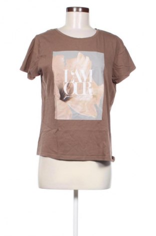 Γυναικείο t-shirt Amisu, Μέγεθος M, Χρώμα Καφέ, Τιμή 8,69 €