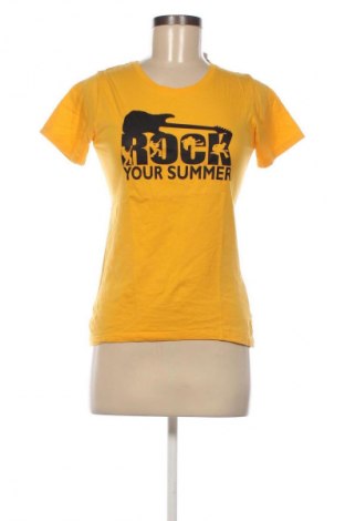 Γυναικείο t-shirt James & Nicholson, Μέγεθος S, Χρώμα Κίτρινο, Τιμή 8,70 €