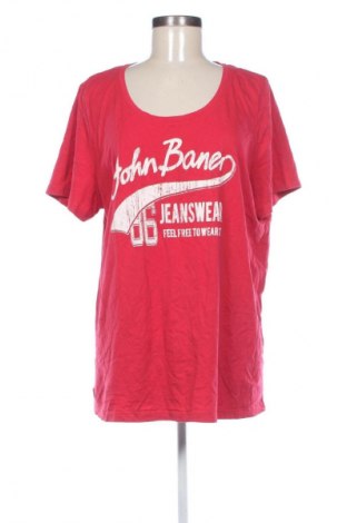 Dámske tričko John Baner, Veľkosť XXL, Farba Červená, Cena  5,95 €