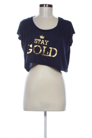 Γυναικείο t-shirt Pull&Bear, Μέγεθος S, Χρώμα Μπλέ, Τιμή 5,99 €