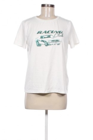 Γυναικείο t-shirt SHEIN, Μέγεθος M, Χρώμα Λευκό, Τιμή 8,69 €