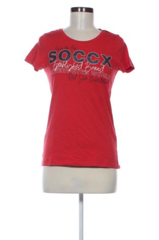 Damen T-Shirt Soccx, Größe S, Farbe Rot, Preis 18,99 €