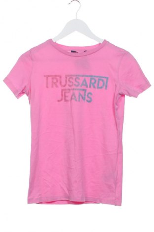 Γυναικείο t-shirt Trussardi Jeans, Μέγεθος XXS, Χρώμα Ρόζ , Τιμή 17,30 €