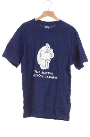 Дамска тениска Uniqlo, Размер XS, Цвят Син, Цена 18,99 лв.
