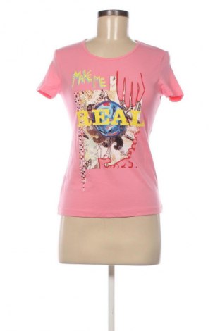 Damski T-shirt Versace Jeans, Rozmiar L, Kolor Różowy, Cena 423,68 zł