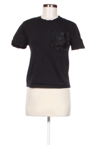 Γυναικείο t-shirt Zara, Μέγεθος S, Χρώμα Μαύρο, Τιμή 6,14 €