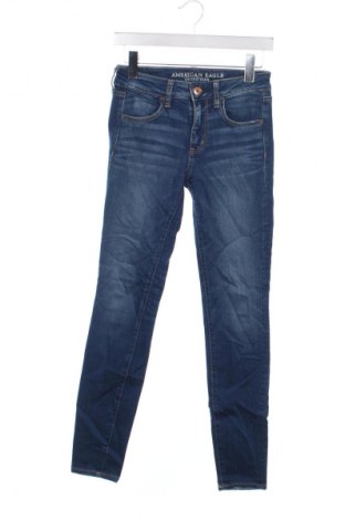 Дамски дънки American Eagle, Размер XS, Цвят Син, Цена 41,99 лв.