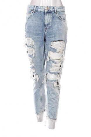 Damskie jeansy Bershka, Rozmiar S, Kolor Niebieski, Cena 38,99 zł