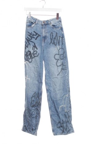 Damskie jeansy H&M Divided, Rozmiar XS, Kolor Niebieski, Cena 95,99 zł