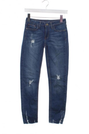 Blugi de femei Zara, Mărime XS, Culoare Albastru, Preț 91,99 Lei