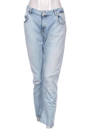 Damskie jeansy Zara, Rozmiar L, Kolor Niebieski, Cena 62,07 zł