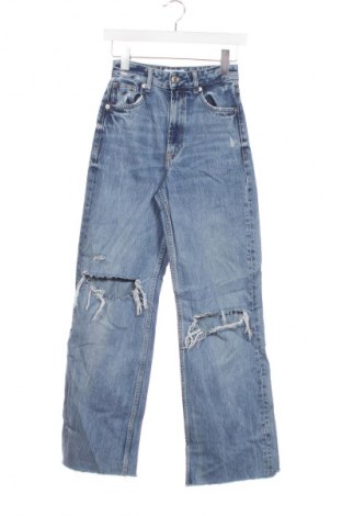 Дамски дънки Zara, Размер XXS, Цвят Син, Цена 27,99 лв.