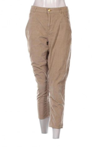 Pantaloni de velvet de femei Tommy Hilfiger, Mărime M, Culoare Bej, Preț 694,99 Lei