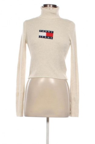 Pulover de femei Tommy Jeans, Mărime S, Culoare Bej, Preț 569,99 Lei