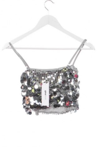 Γυναικείο τοπ Gina Tricot, Μέγεθος XS, Χρώμα Ασημί, Τιμή 36,99 €
