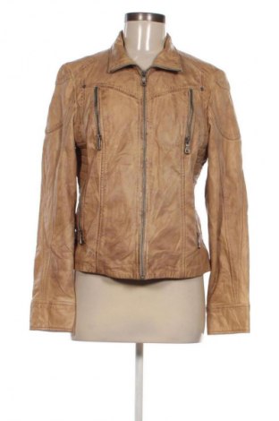 Γυναικείο δερμάτινο μπουφάν Jilani Collection, Μέγεθος L, Χρώμα  Μπέζ, Τιμή 102,99 €