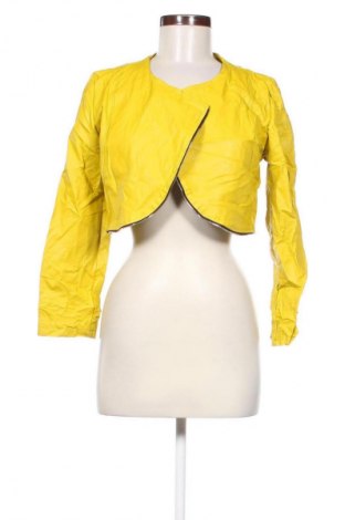 Дамско кожено яке NEW COLLECTION, Размер S, Цвят Жълт, Цена 25,99 лв.