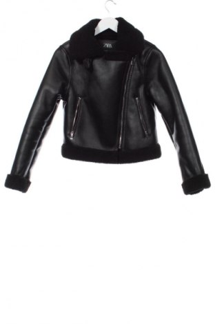 Γυναικείο δερμάτινο μπουφάν Zara, Μέγεθος XS, Χρώμα Μαύρο, Τιμή 56,37 €