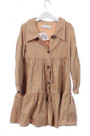 Dziecięca sukienka Zara, Rozmiar 6-7y/ 122-128 cm, Kolor Beżowy, Cena 46,30 zł