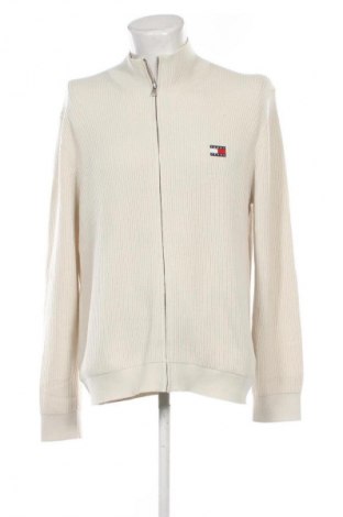 Herren Strickjacke Tommy Jeans, Größe XL, Farbe Ecru, Preis 46,99 €
