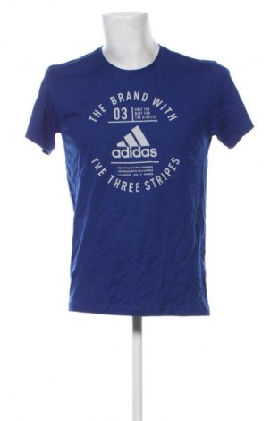 Herren T-Shirt Adidas, Größe M, Farbe Blau, Preis 18,99 €