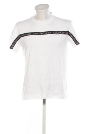 Herren T-Shirt Calvin Klein Jeans, Größe M, Farbe Weiß, Preis 53,99 €