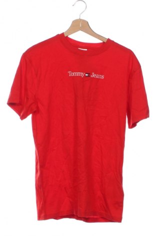 Pánské tričko  Tommy Jeans, Velikost XS, Barva Červená, Cena  1 249,00 Kč
