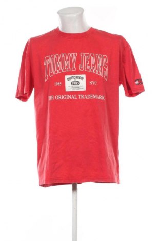 Męski T-shirt Tommy Jeans, Rozmiar L, Kolor Czerwony, Cena 184,99 zł