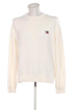 Мъжки пуловер Tommy Jeans, Размер L, Цвят Бял, Цена 85,99 лв.