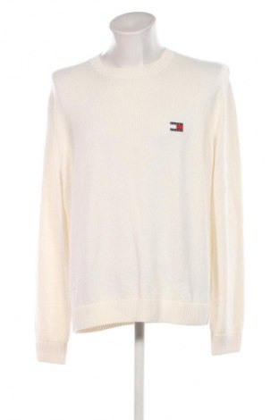 Pulover de bărbați Tommy Jeans, Mărime XL, Culoare Alb, Preț 377,99 Lei