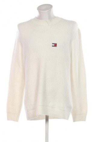 Herrenpullover Tommy Jeans, Größe L, Farbe Weiß, Preis 127,99 €