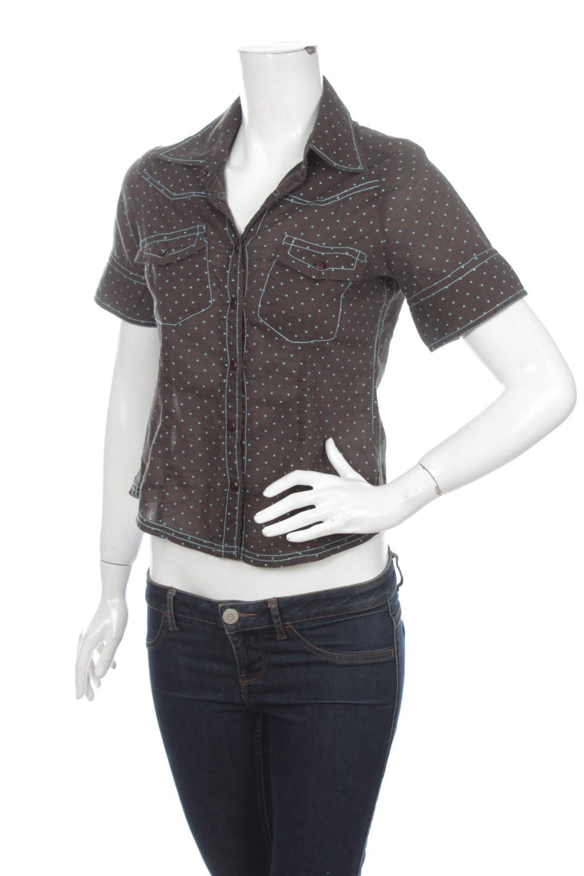 Γυναικείο πουκάμισο Garcia, Μέγεθος XS, Χρώμα Γκρί, Τιμή 8,66 €