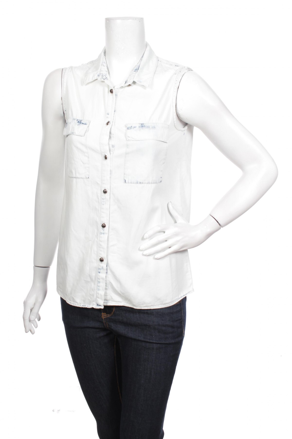 Γυναικείο πουκάμισο Bershka, Μέγεθος S, Χρώμα Μπλέ, Τιμή 16,08 €
