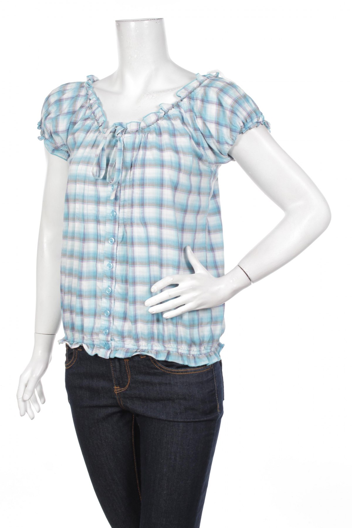 Γυναικείο πουκάμισο Clockhouse, Μέγεθος XS, Χρώμα Μπλέ, Τιμή 9,28 €