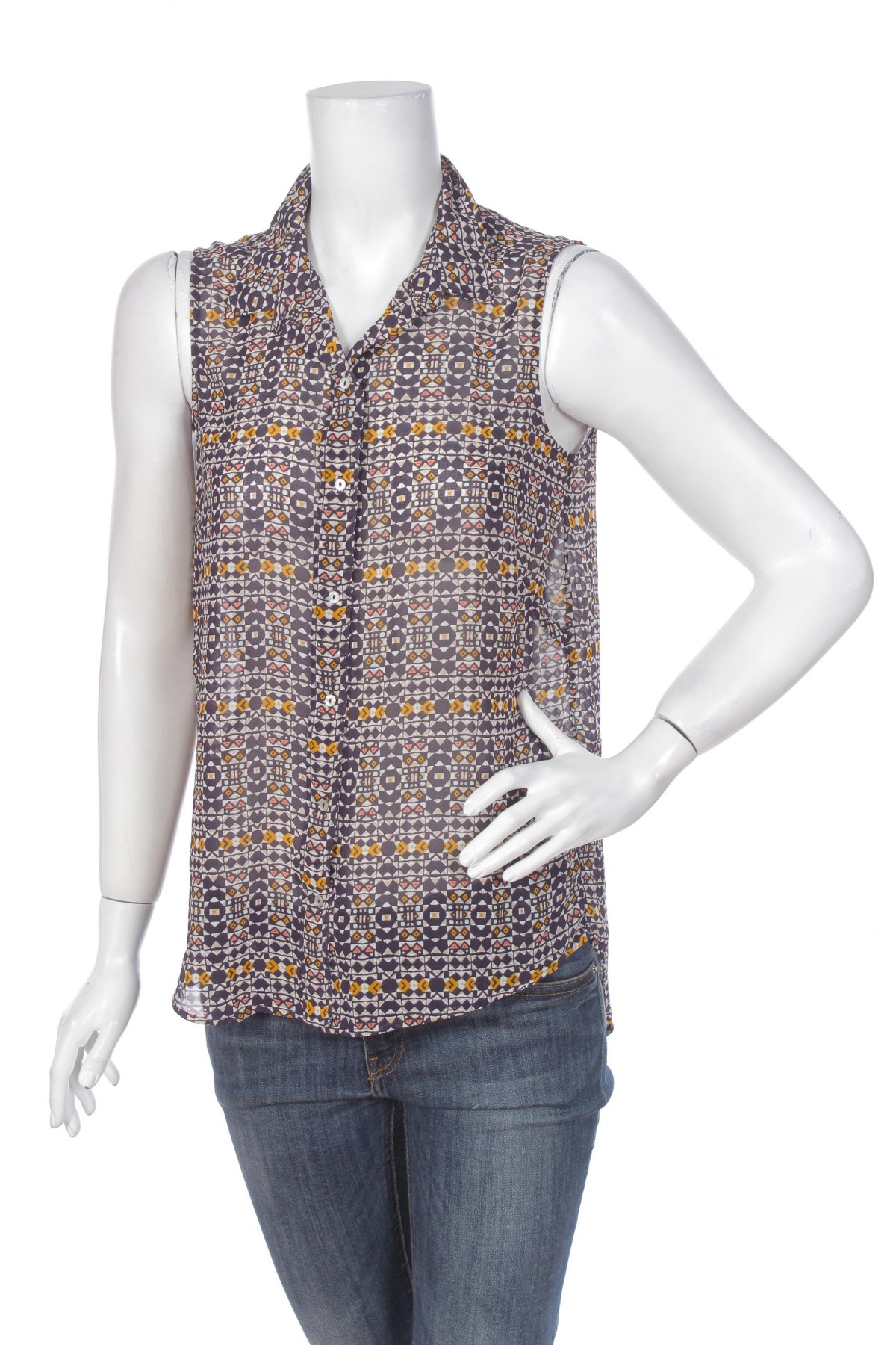 Γυναικείο πουκάμισο H&M, Μέγεθος XS, Χρώμα Πολύχρωμο, Τιμή 9,28 €