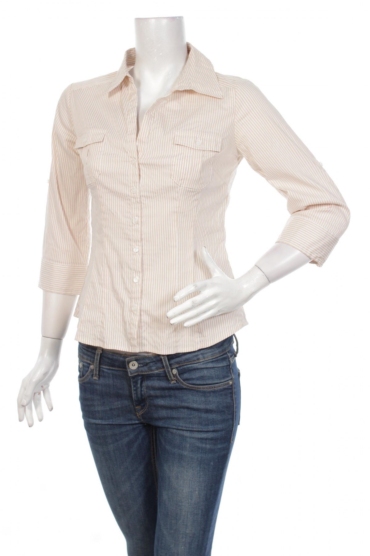 Γυναικείο πουκάμισο H&M, Μέγεθος M, Χρώμα  Μπέζ, Τιμή 13,61 €