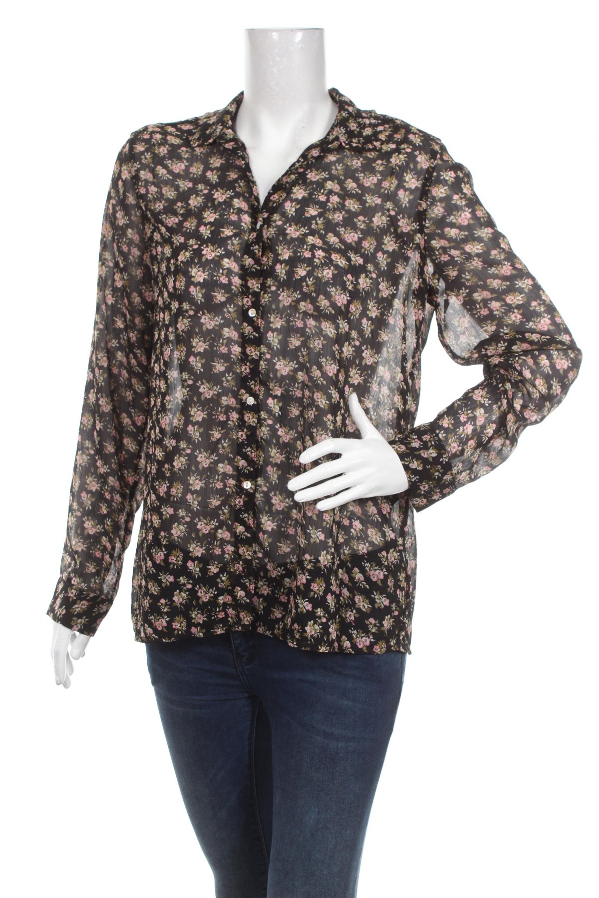 Γυναικείο πουκάμισο H&M, Μέγεθος L, Χρώμα Πολύχρωμο, Τιμή 17,32 €