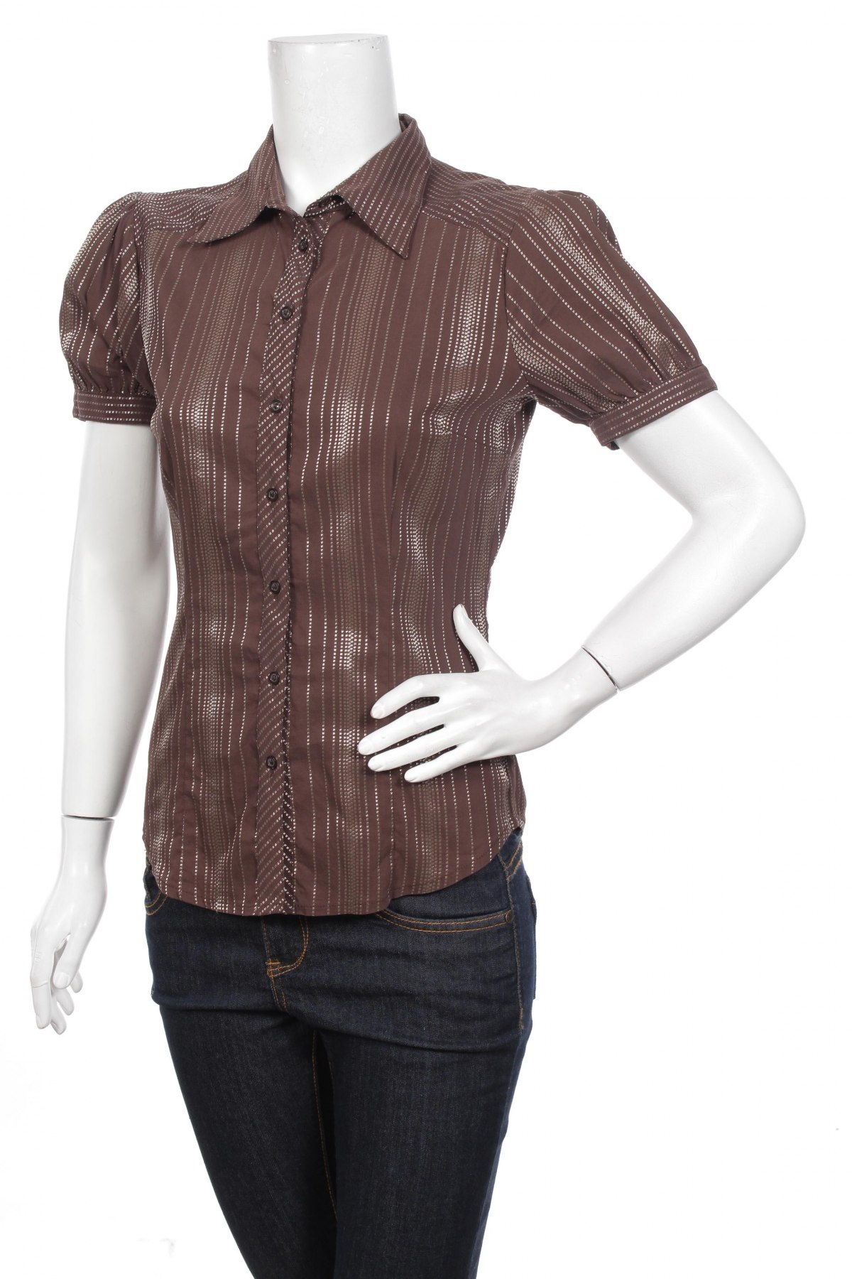 Γυναικείο πουκάμισο Mango, Μέγεθος M, Χρώμα Καφέ, Τιμή 11,86 €