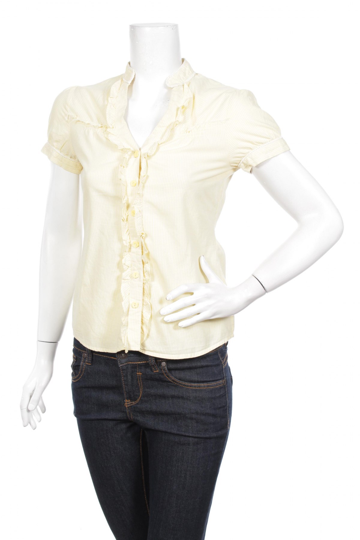 Γυναικείο πουκάμισο, Μέγεθος XS, Χρώμα Κίτρινο, Τιμή 10,86 €
