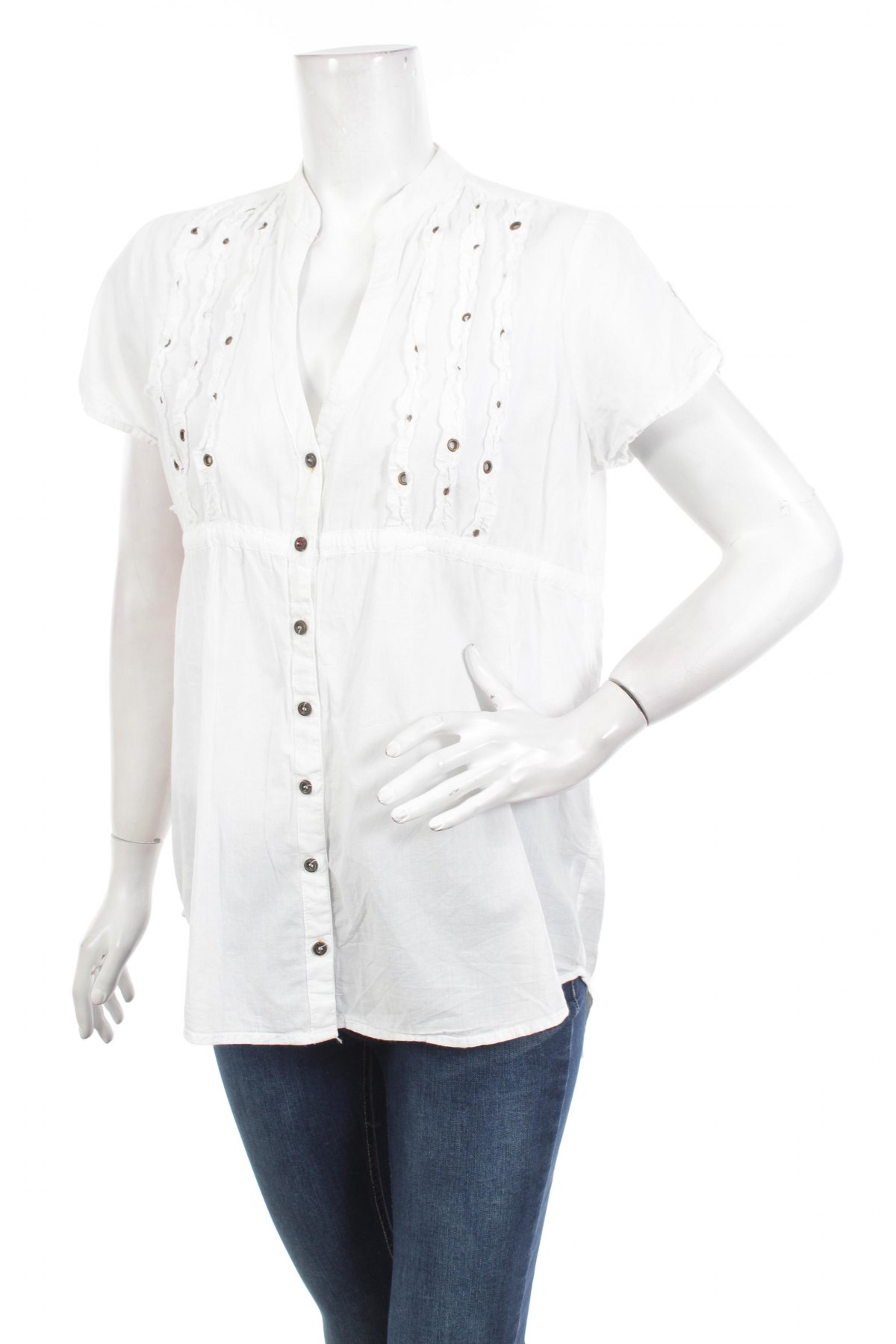 Γυναικείο πουκάμισο Tally Weijl, Μέγεθος L, Χρώμα Λευκό, Τιμή 9,90 €