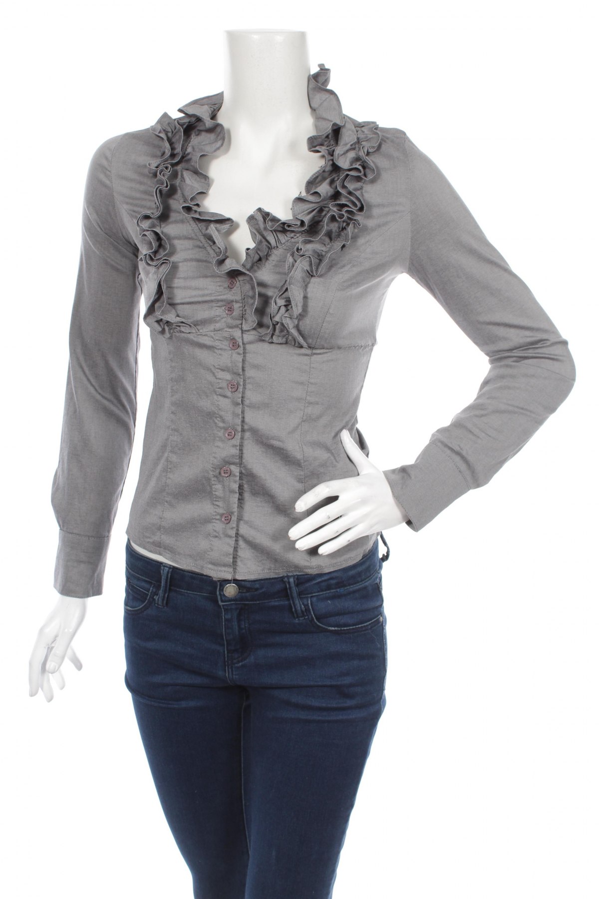 Γυναικείο πουκάμισο Tally Weijl, Μέγεθος S, Χρώμα Γκρί, Τιμή 15,98 €