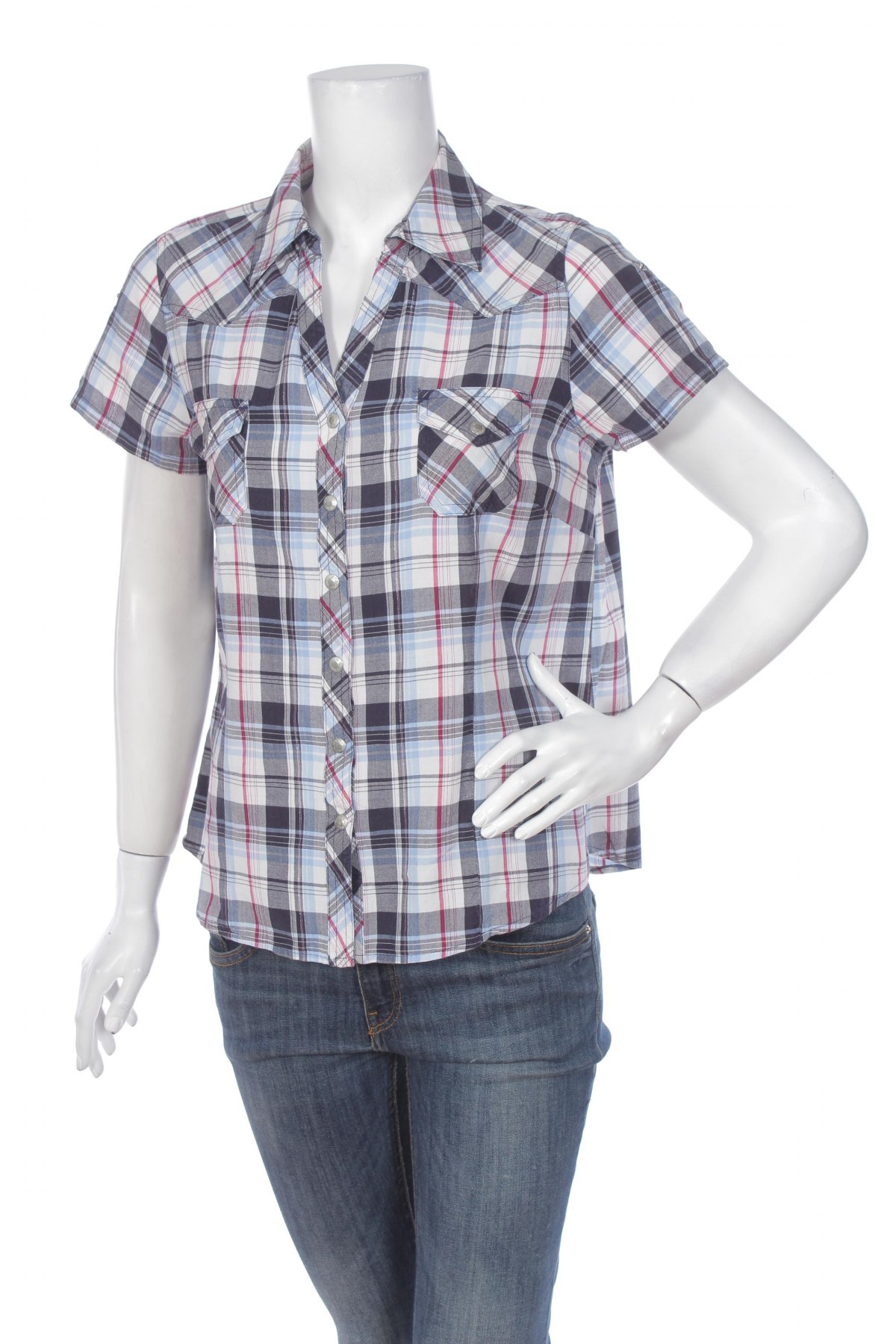 Γυναικείο πουκάμισο Tantum O.N., Μέγεθος L, Χρώμα Μπλέ, Τιμή 9,28 €